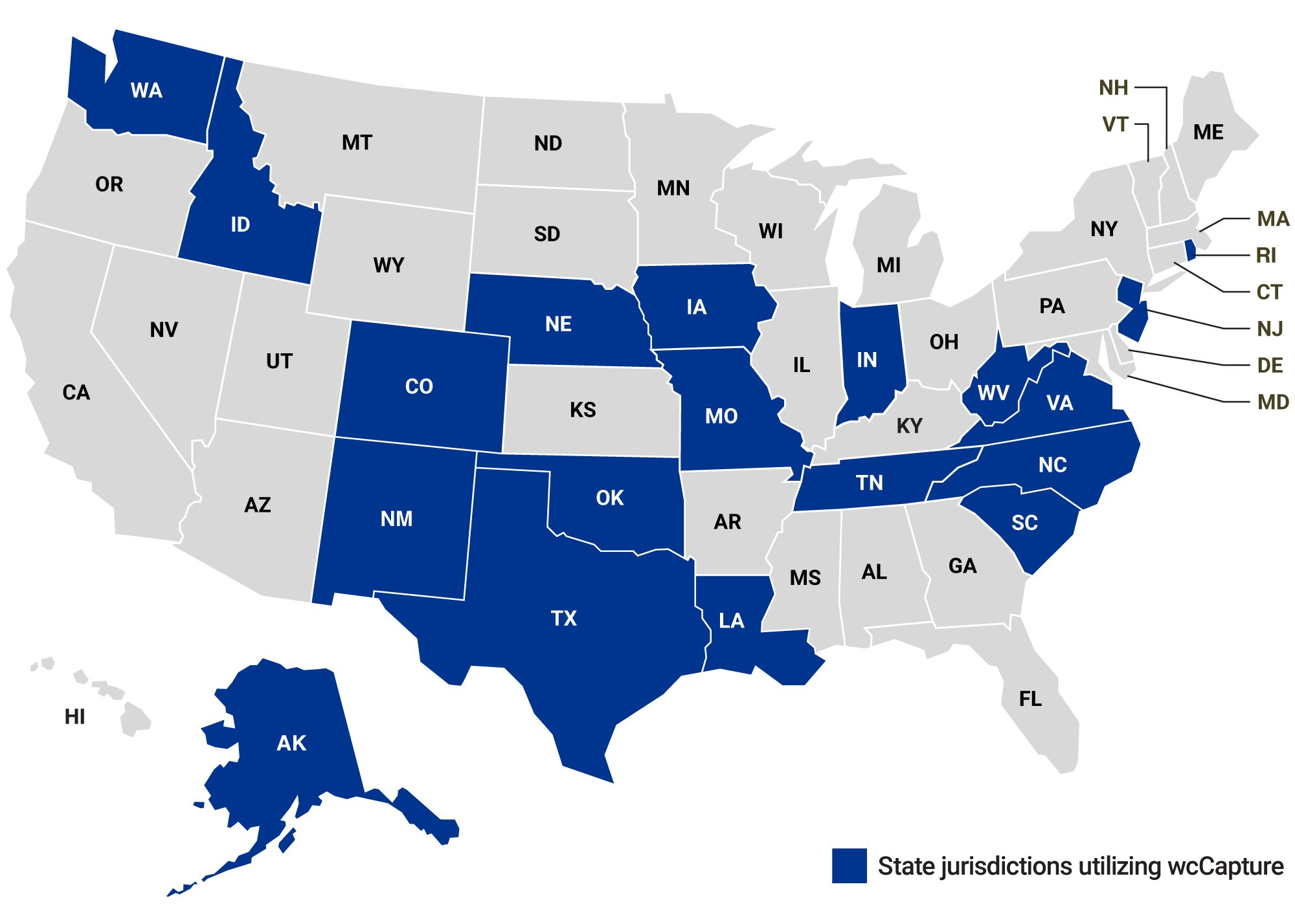 wcCapture state jurisdictions