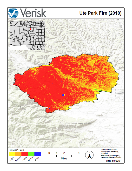 Ute Park Fire FireLine map Ute Park Fire
