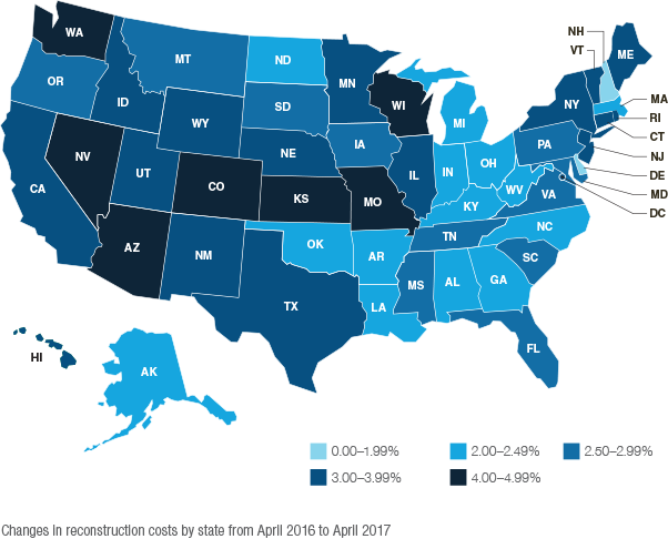 Reconstruction costs see highest increase since 2015 | Verisk